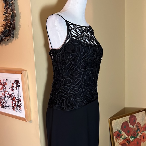 Vintage ANDREA POLIZZI Size 12 Blacktie Elegant Maxi Column TankDress HongKong - Picture 3 of 16
